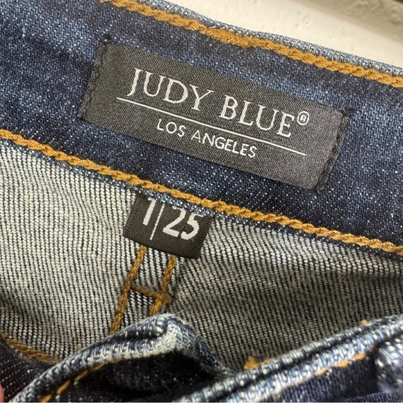 Judy Blue jeans splatter print  1 denim stretchy high‎ rise Women's Blue Jeans - Picture 6 of 12